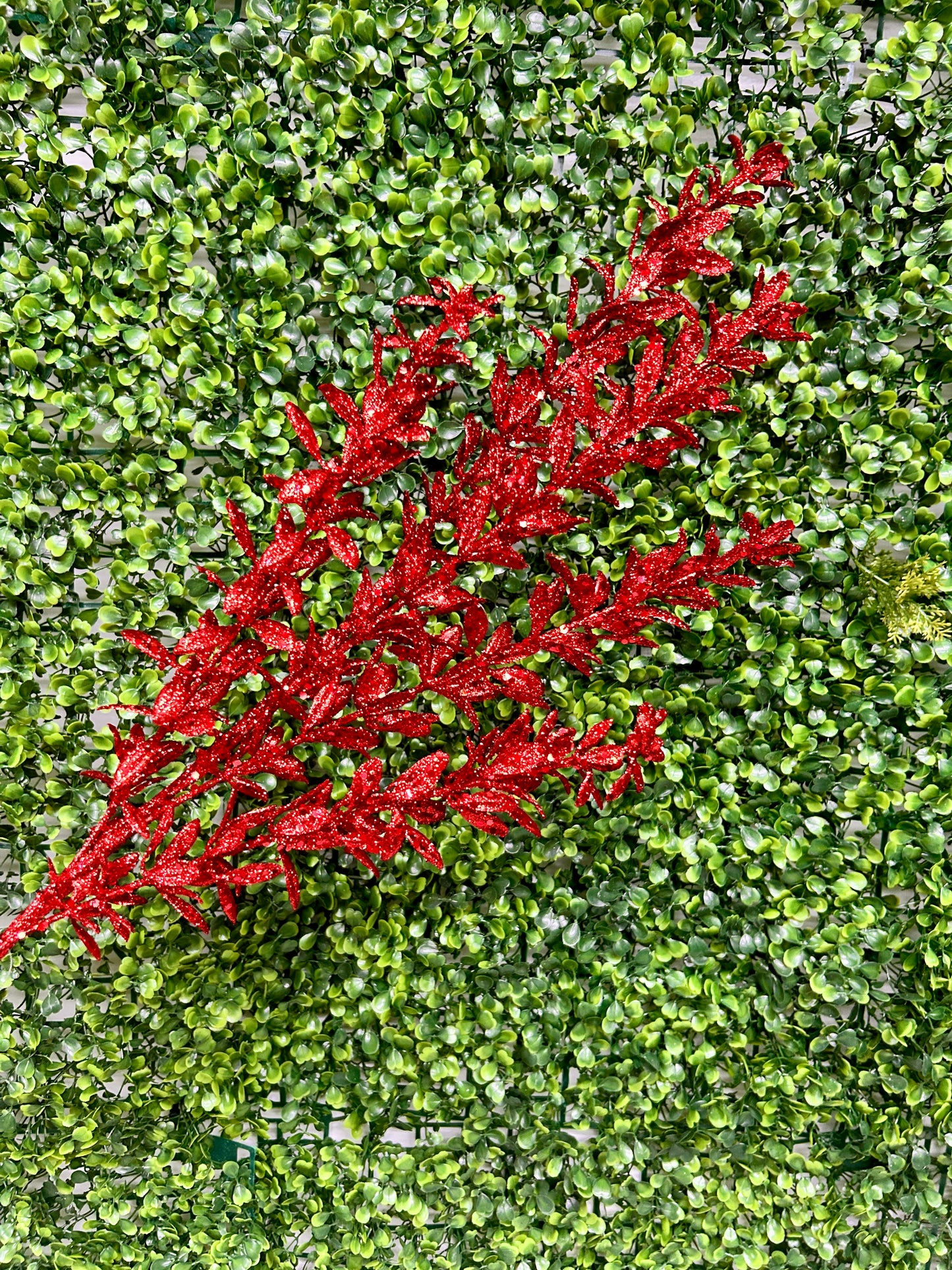 28.5 Inch Red Glittered Rosemary Spray