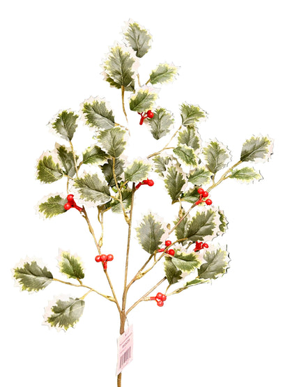 27.5 Inch Green Holly Bush