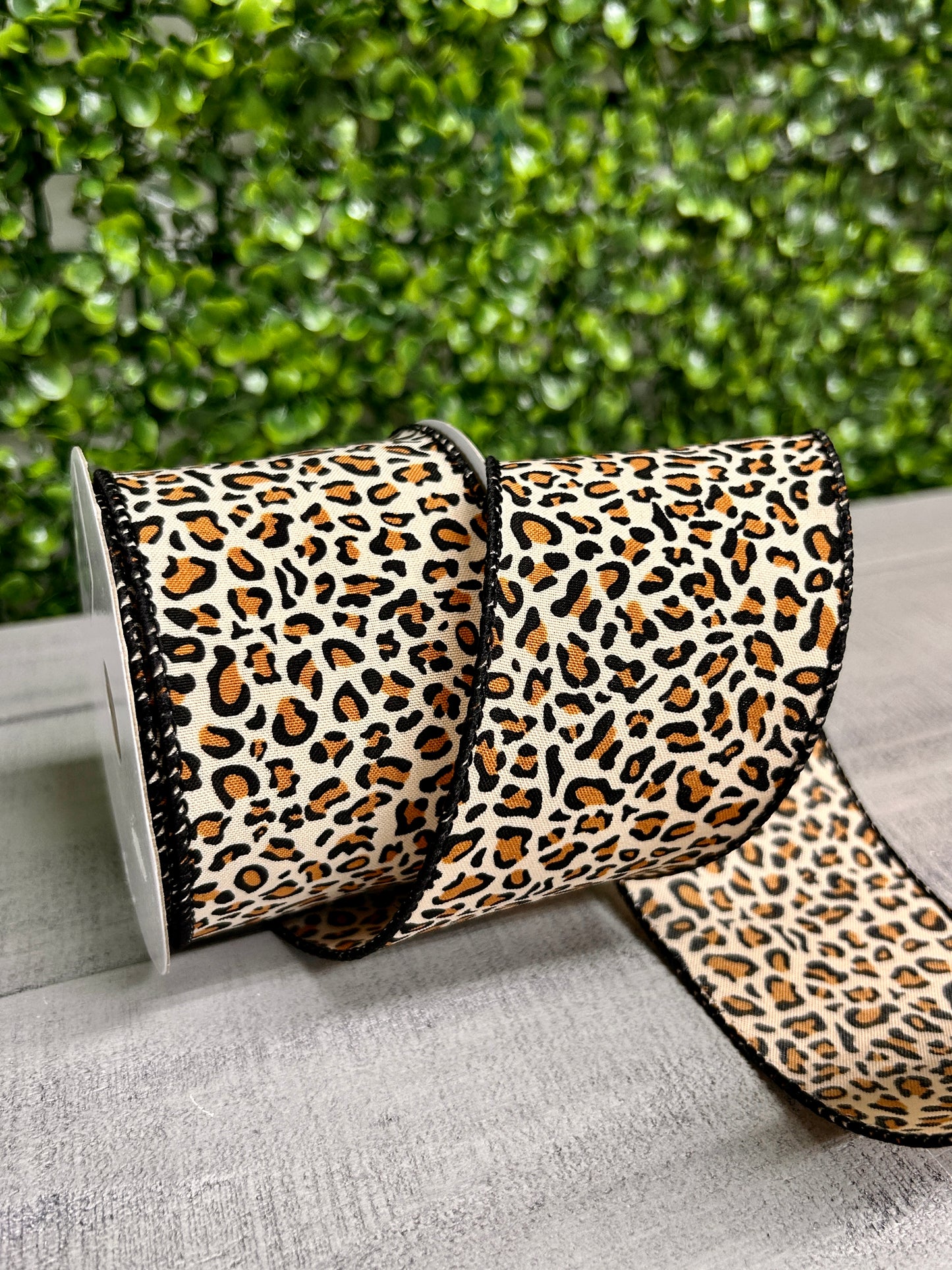 2.5 Inch By 10 Yard Satin Cheetah Ribbon