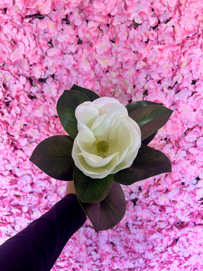 17 Inch White Magnolia Stem
