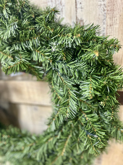 24 Inch Lighted Canadian Pine Wreath