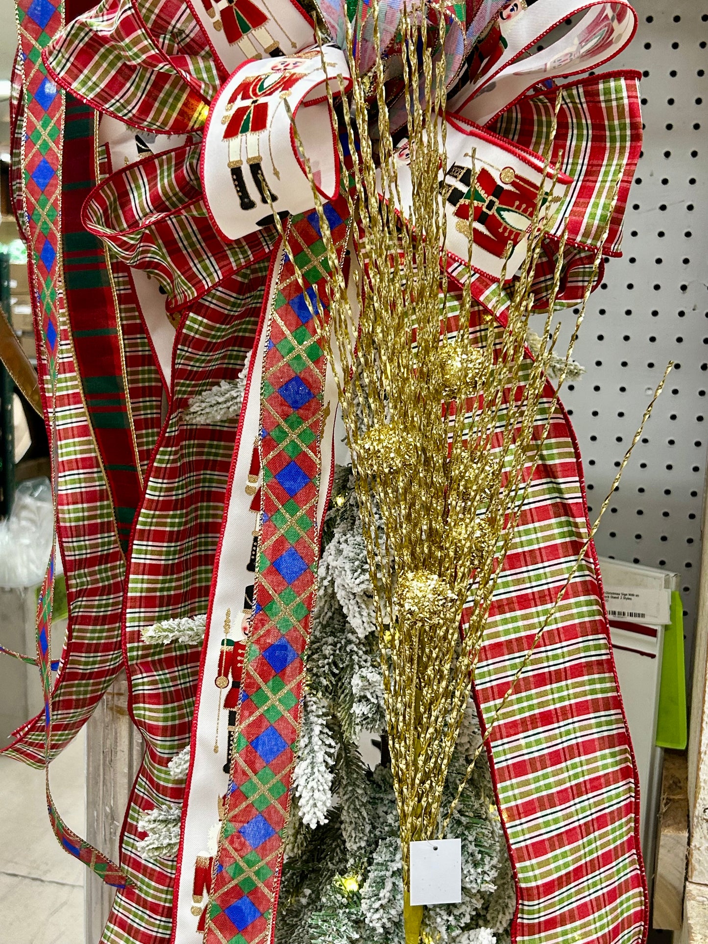 33 Inch Gold Ball Pine Spray