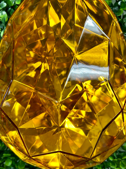 9 Inch Amber Acrylic Drop Diamond Ornament