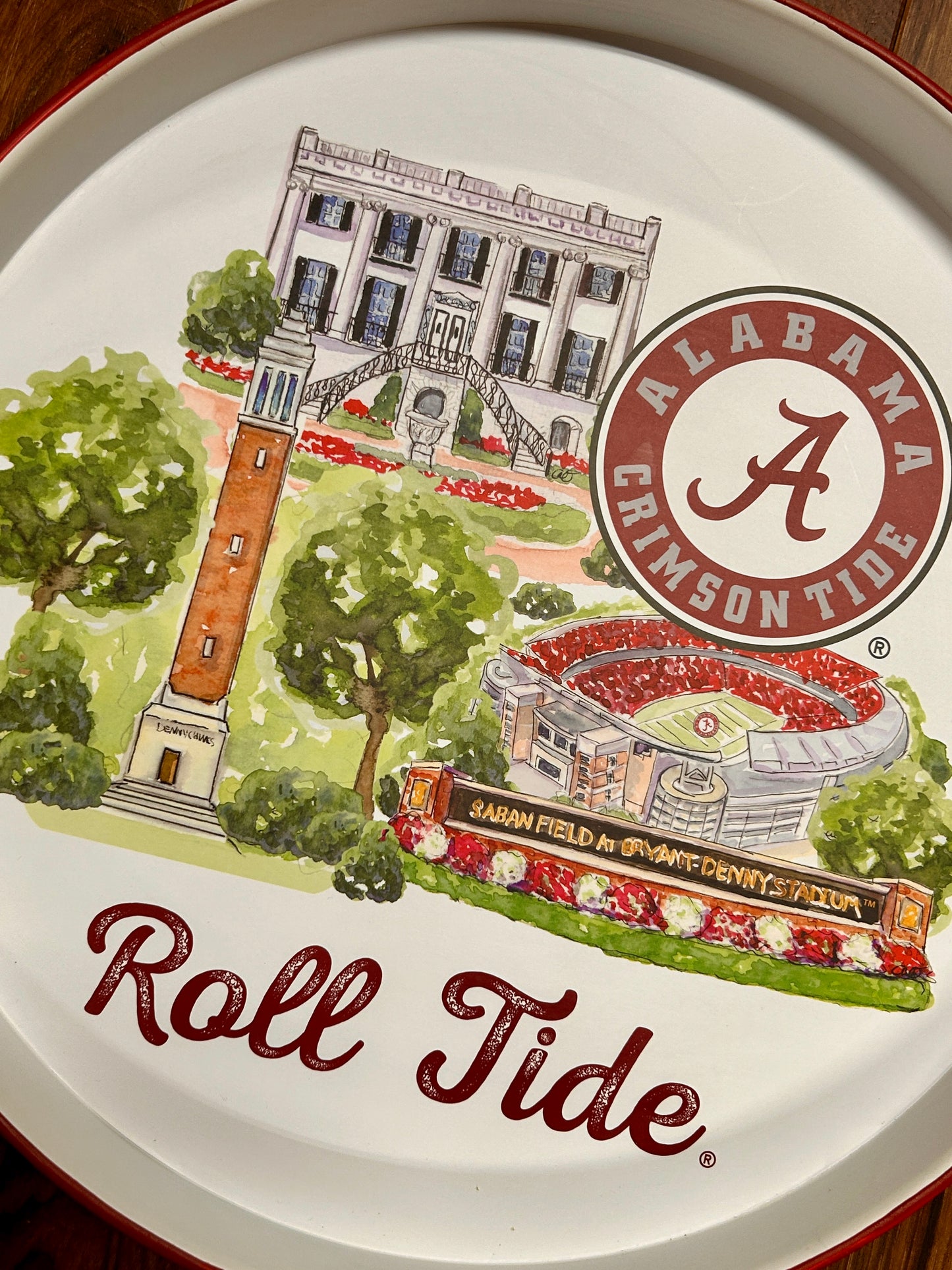 Alabama Landmark Round Tray