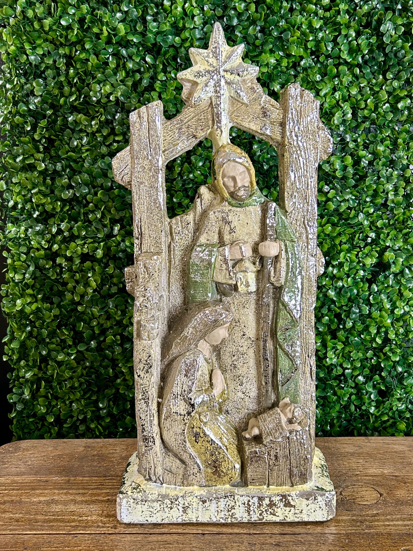 19.5 Inch Paperstone Metallic Holy Family