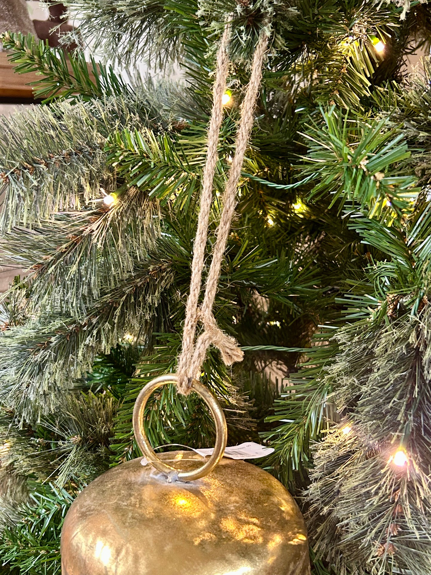 15 Inch Gold Metal Bell Ornament