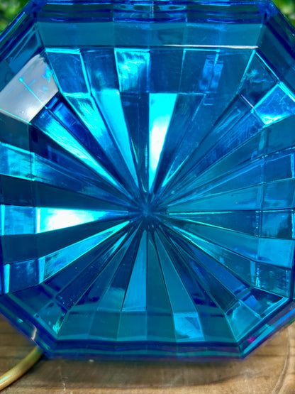 5 Inch Blue Acrylic Square Diamond Ornament