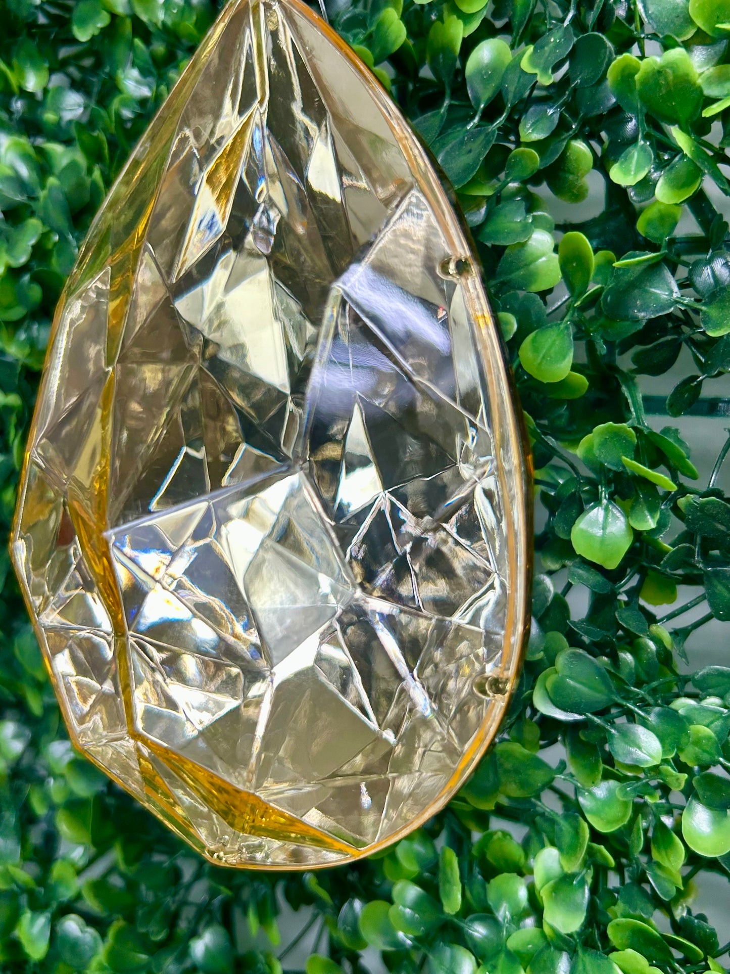 6 Inch Gold Acrylic Rain Drop Diamond Ornament