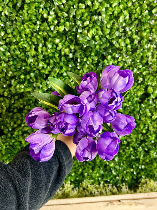 18.5 Inch Purple Crocus Bush