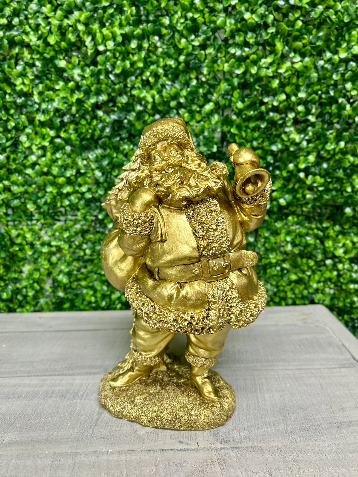 11.5 Inch-12 Inch Antique Gold Resin Santas Three Styles