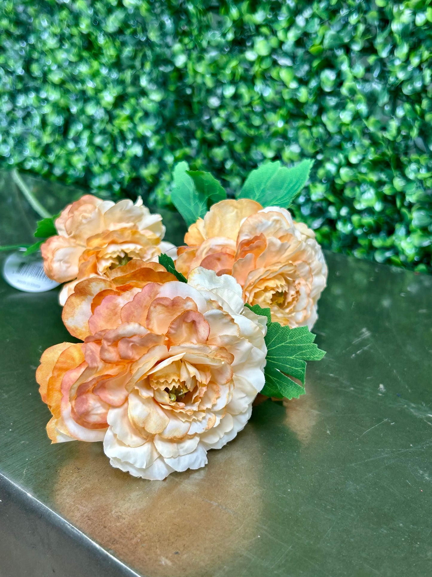 25 Inch Apricot French Marigold Spray