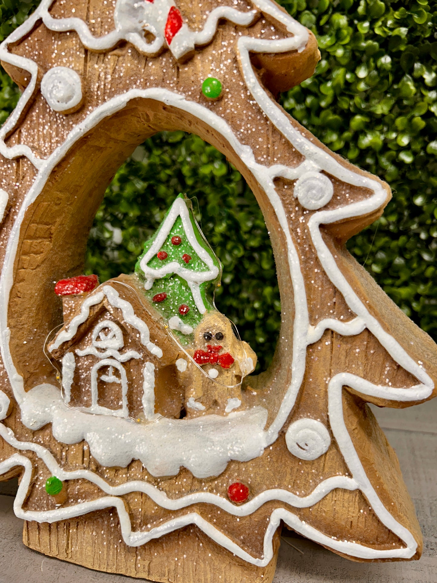 14.75 Inch LED Gingerbread Christmas Tree