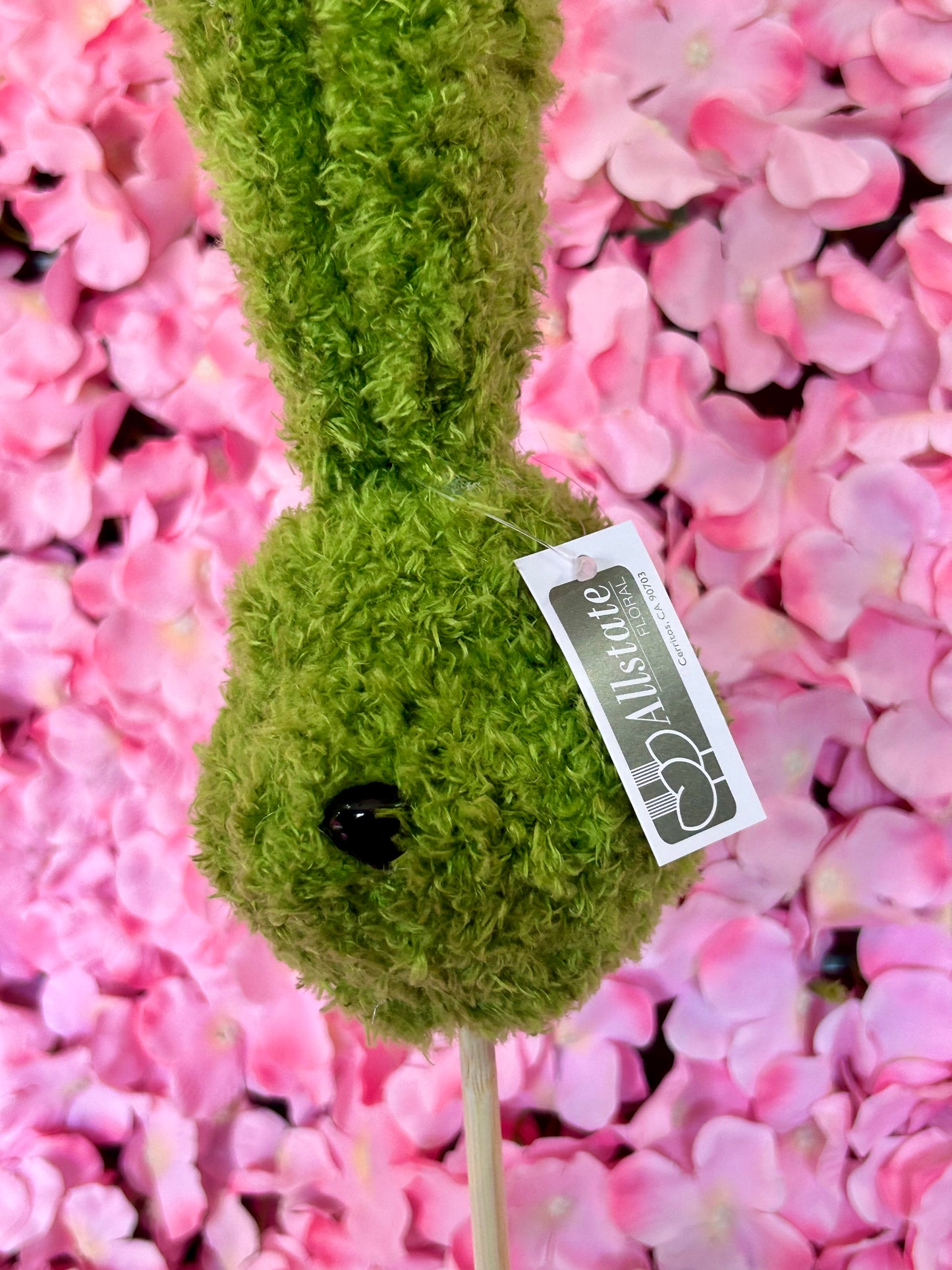 20.5 Inch Furry Moss Bunny Pick