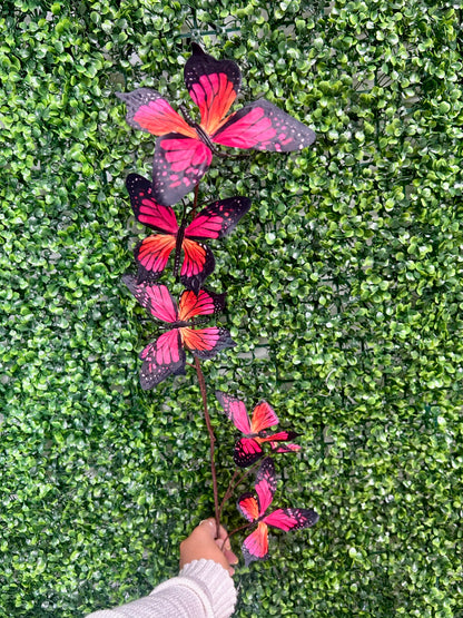 42 Inch Hot Pink Butterfly Spray