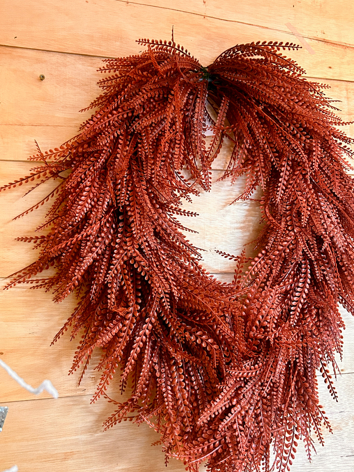 34 Inch By 28 Inch Rust Oval Bead Grass Wreath