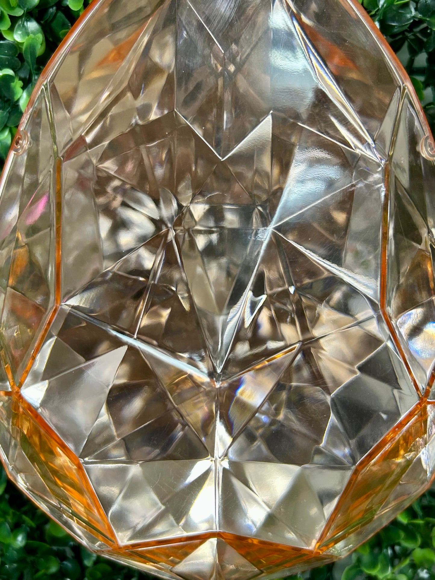 9 Inch Rose Gold Acrylic Rain Drop Diamond Ornament