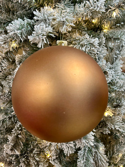 8 Inch Matte Sable Smooth Ball Ornament