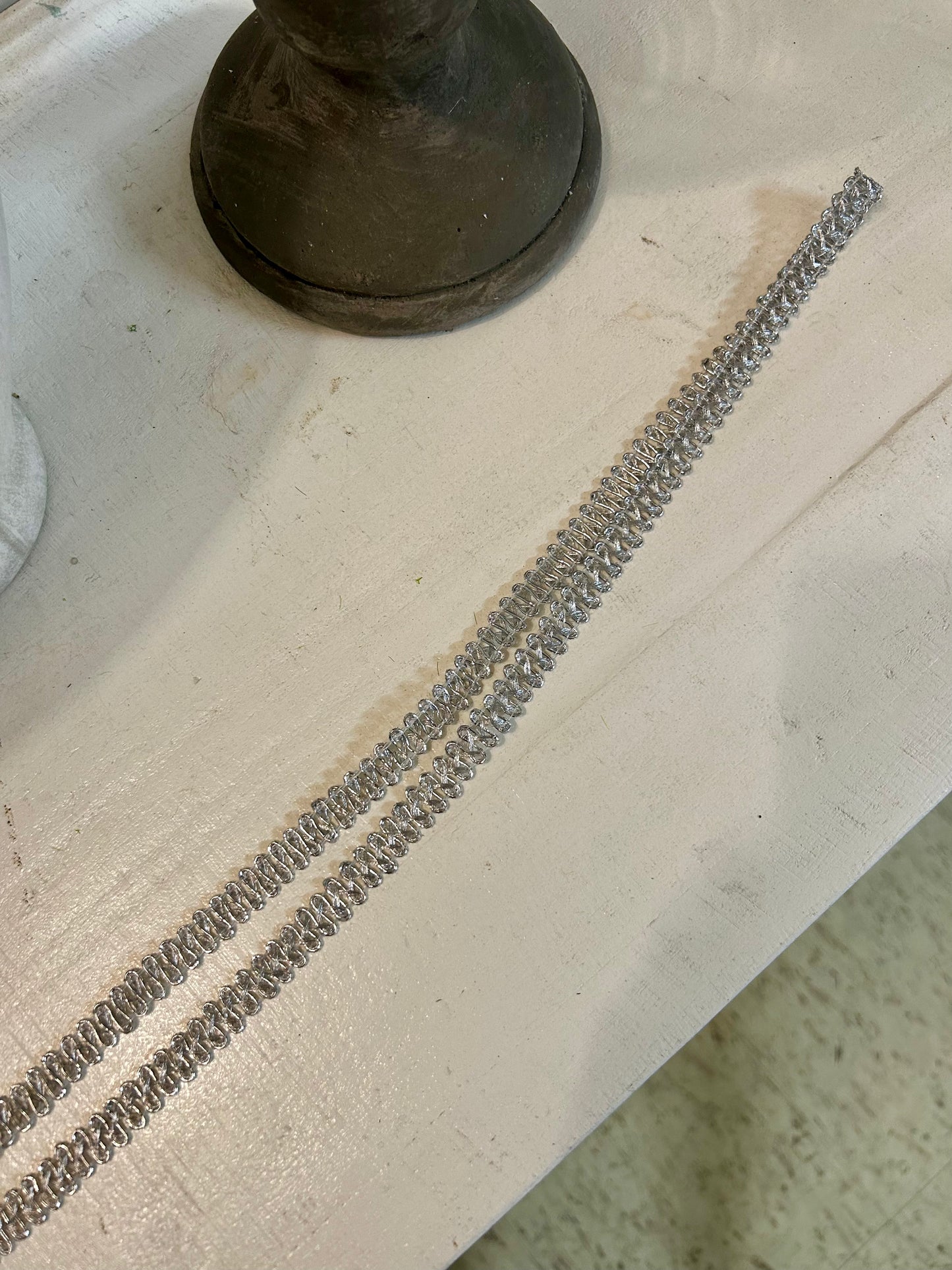 12MM By 15 Yard Silver Trimming