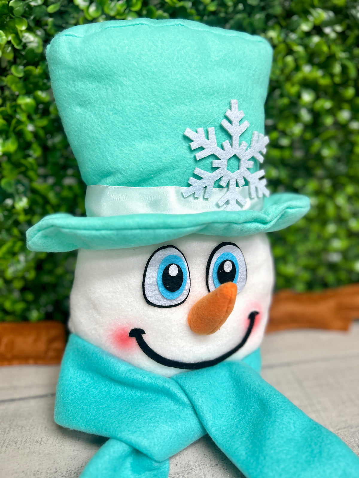 3 Piece 17 Inch Ice Blue Snowman Decor Kit