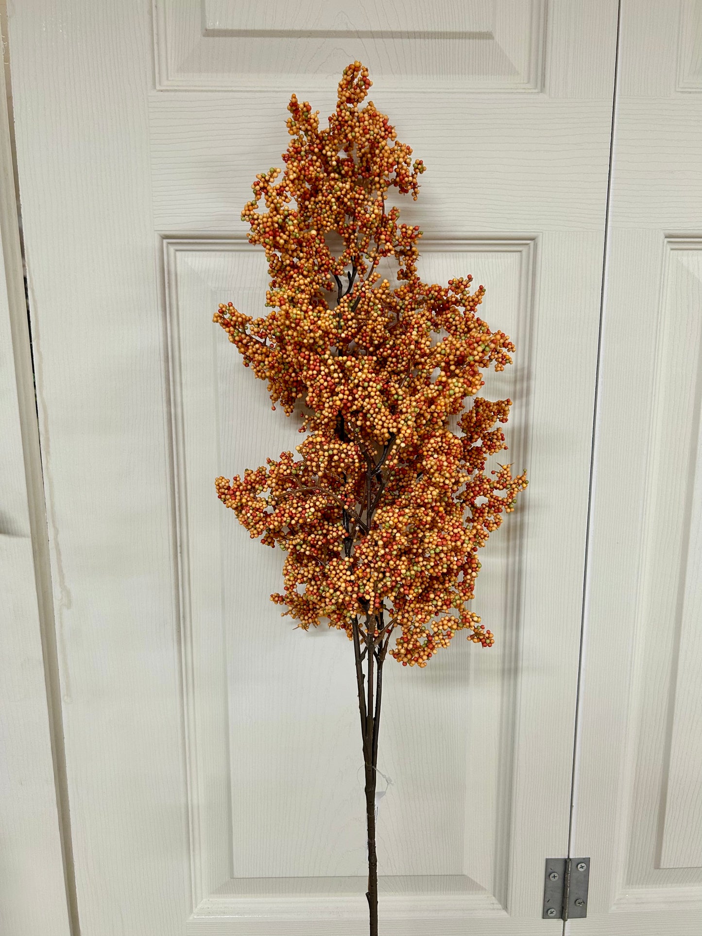 36 Inch Mini Styrofoam Orange Yellow And Green Amaranthus Spray