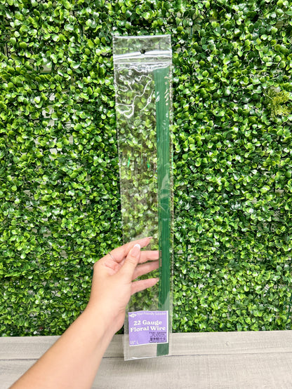 18 Inch Green 22 Gauge Floral Wire