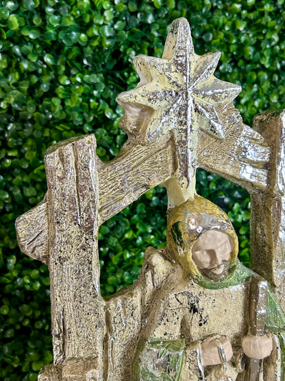 19.5 Inch Paperstone Metallic Holy Family