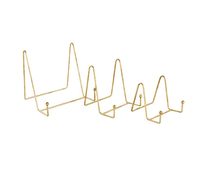 Gold Metal Wide Triangle Display Easel Three Sizes