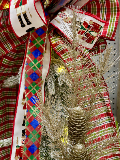 33 Inch Champagne Glitter Pinecone Spray