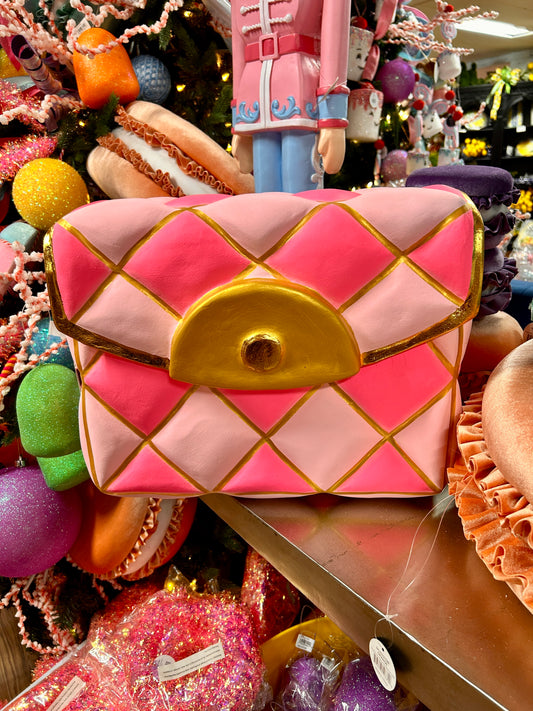 16 Inch Hot Pink And Light Pink Purse Display