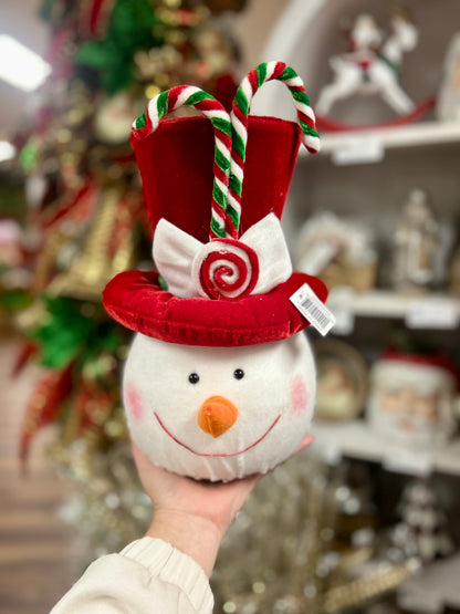 18.5 Inch White And Red Snowman Head