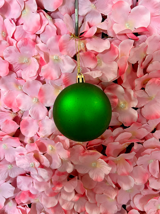 2.75 Inch Green 8 Piece Ornament Set