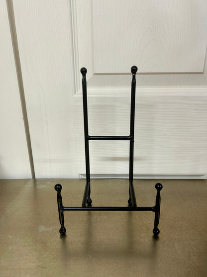 Black Metal Rectangular Tabletop Display Easel With Ball Details Four Sizes