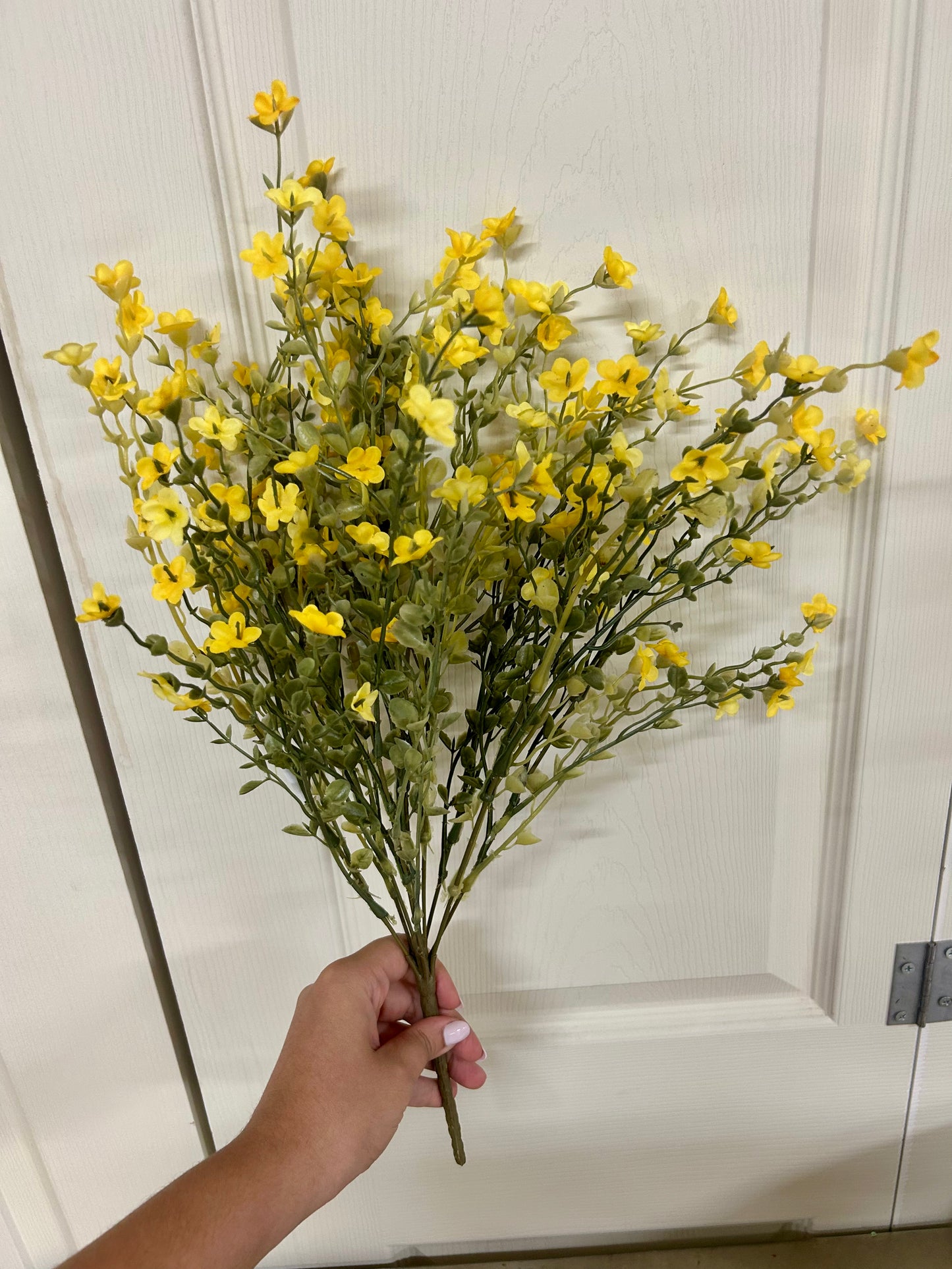 19.5 Inch Yellow Wax Flower Bush