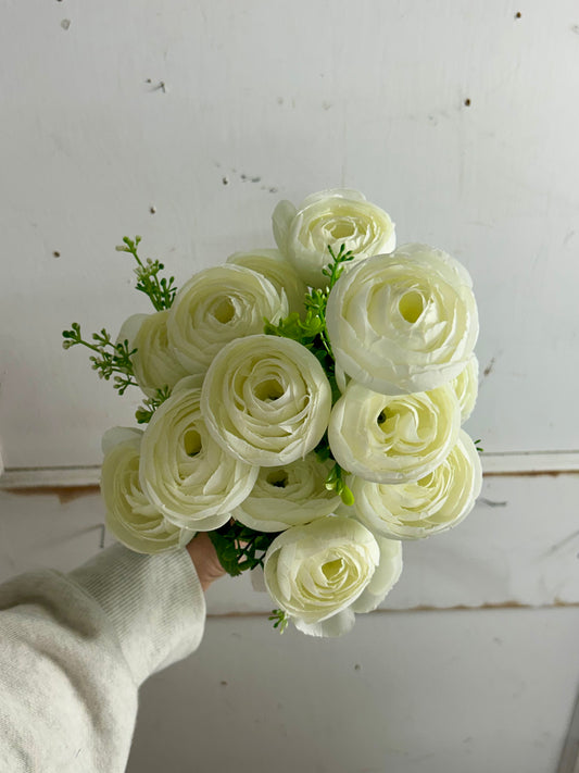 Cream Ranunculus Bush