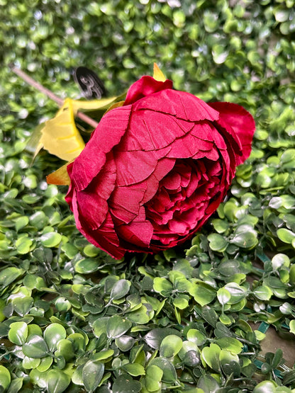 17.5 Inch Red Garden Peony Stem