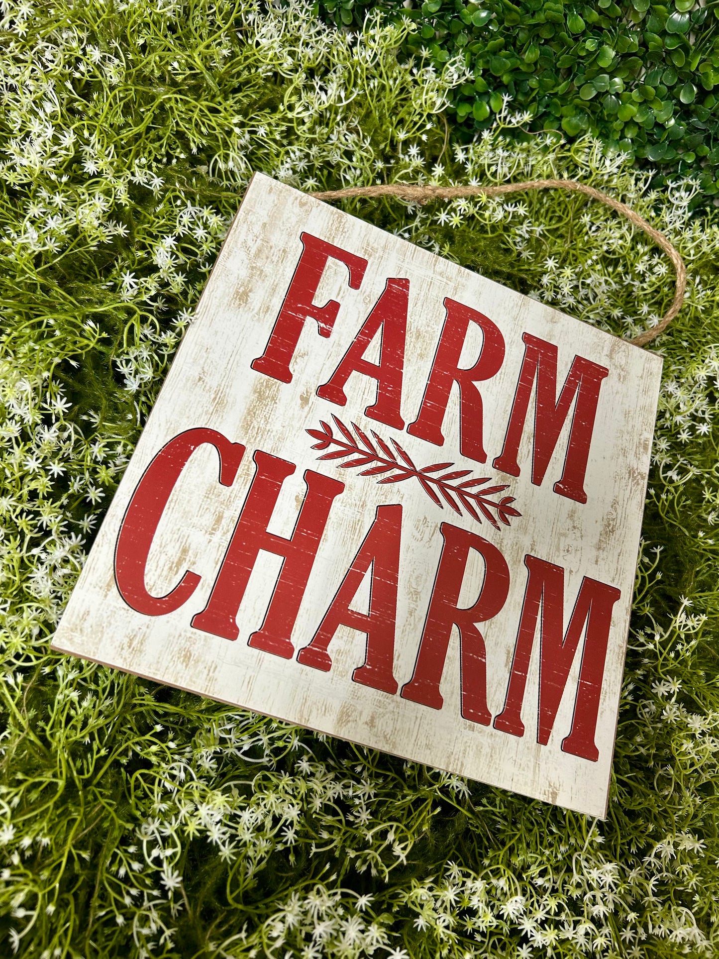 10 Inch Farm Charm Wood Sign Two Styles