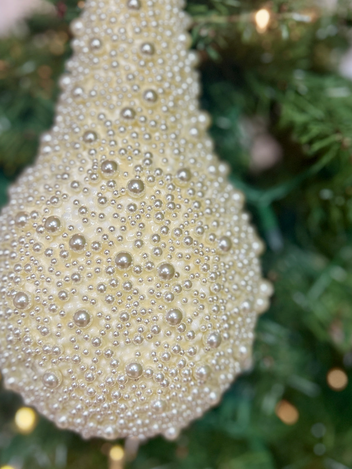 13 Inch Pearl Teardrop Hang Decor