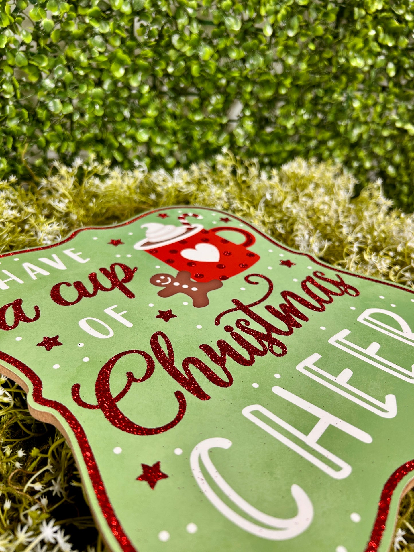 10.5 Inch Have A Cup Of Christmas Cheer Wood Sign