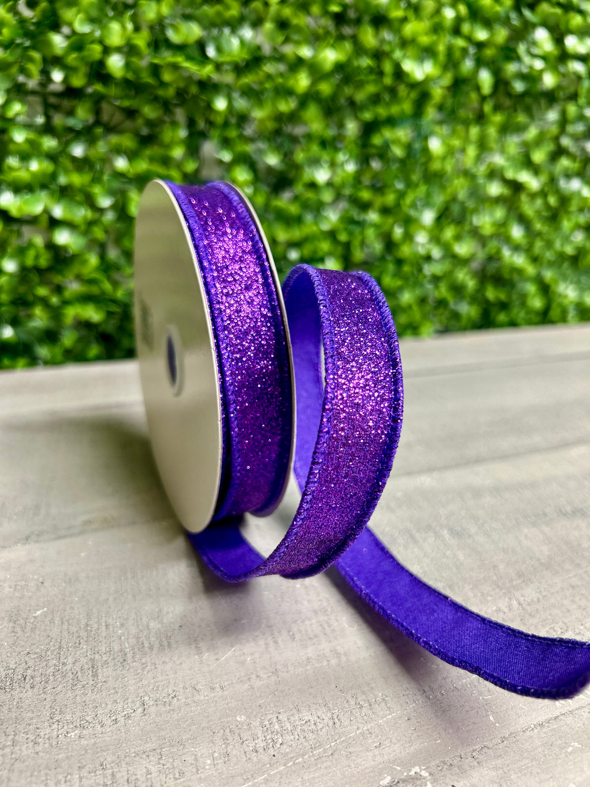5/8 Inch By 10 Yard Purple Shimmer Glitter Ribbon