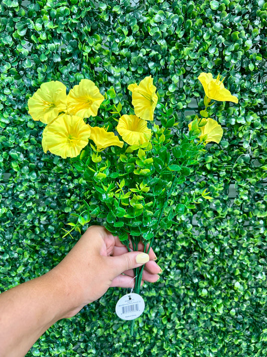 14 Inch Yellow Mini Morning Glory Bunch