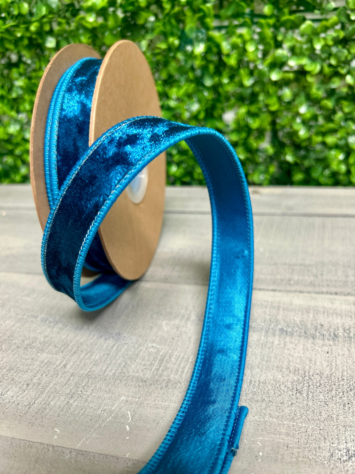 1 Inch By 10 Yard Teal Heritage Velvet Ribbon