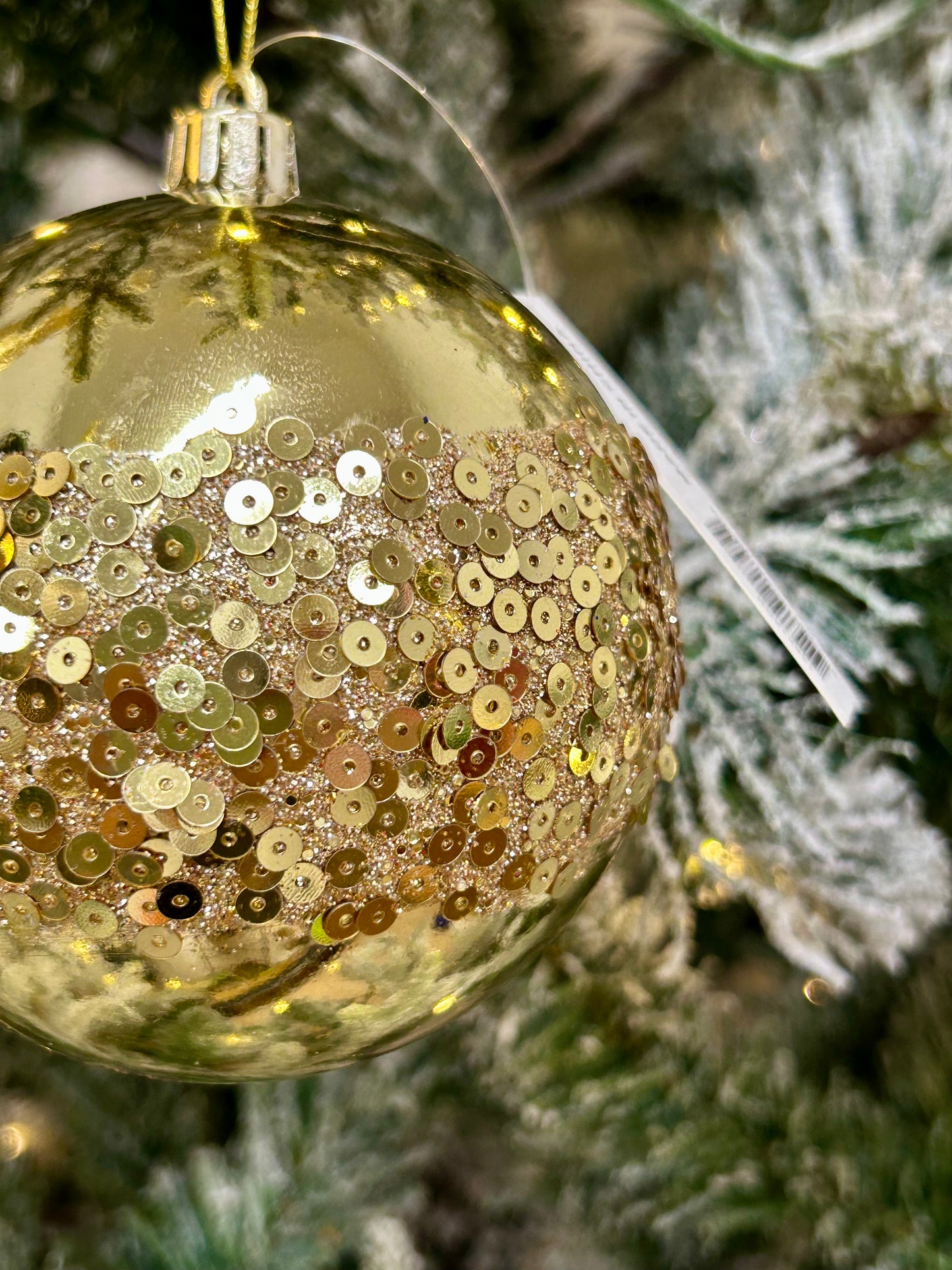 4 Inch Gold Sequin Ball Ornament