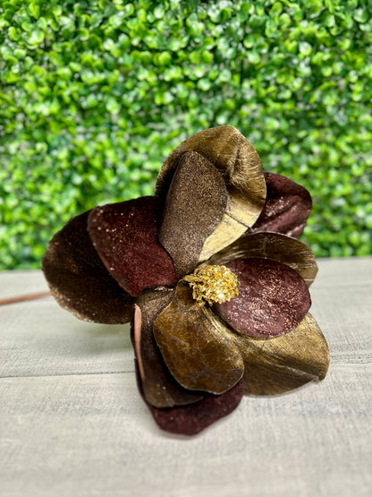 24 Inch Brown Magnolia Spray