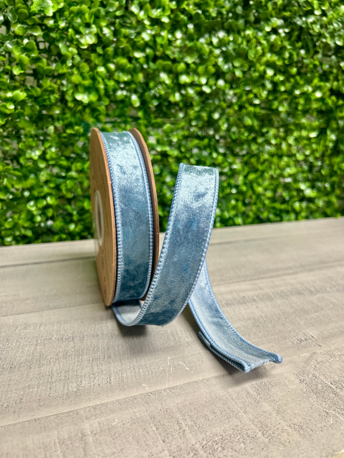1 Inch By 10 Yard French Blue Heritage Velvet Ribbon