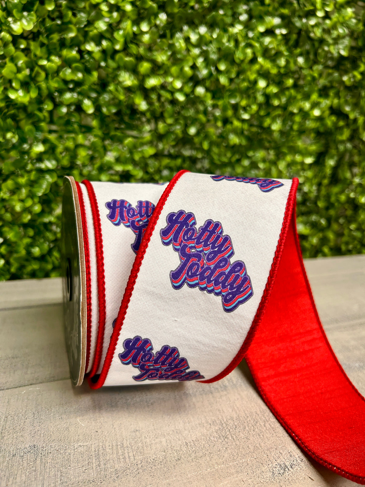 2.5 Inch By 10 Yard Hotty Toddy Fused Dupioni Backed Wired Edge Ribbon