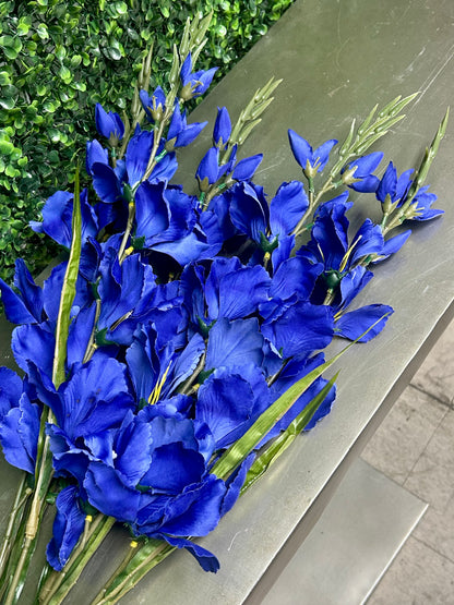 32 Inch Royal Blue Gladiolas Bush