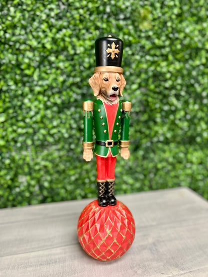16 Inch Golden Retriever Nutcracker Resin Décor