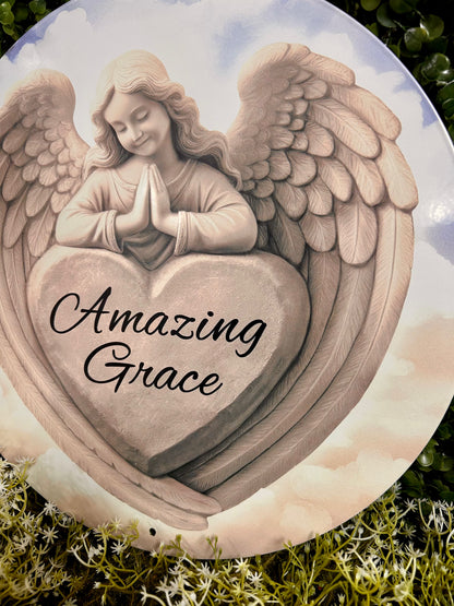 12 Inch Amazing Grace Angel Sign