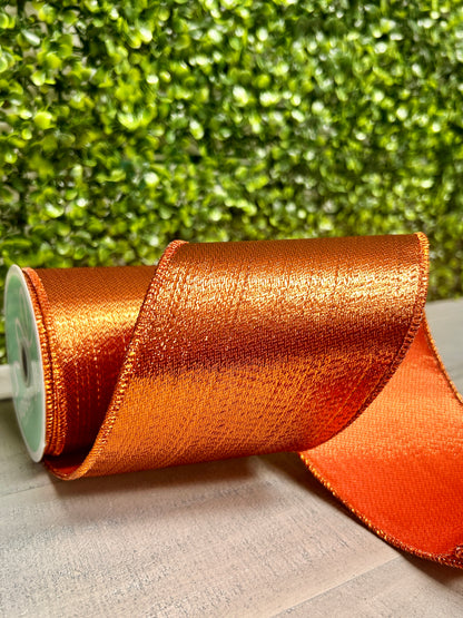 4 Inch By 10 Yard Copper Metallic Ribbon