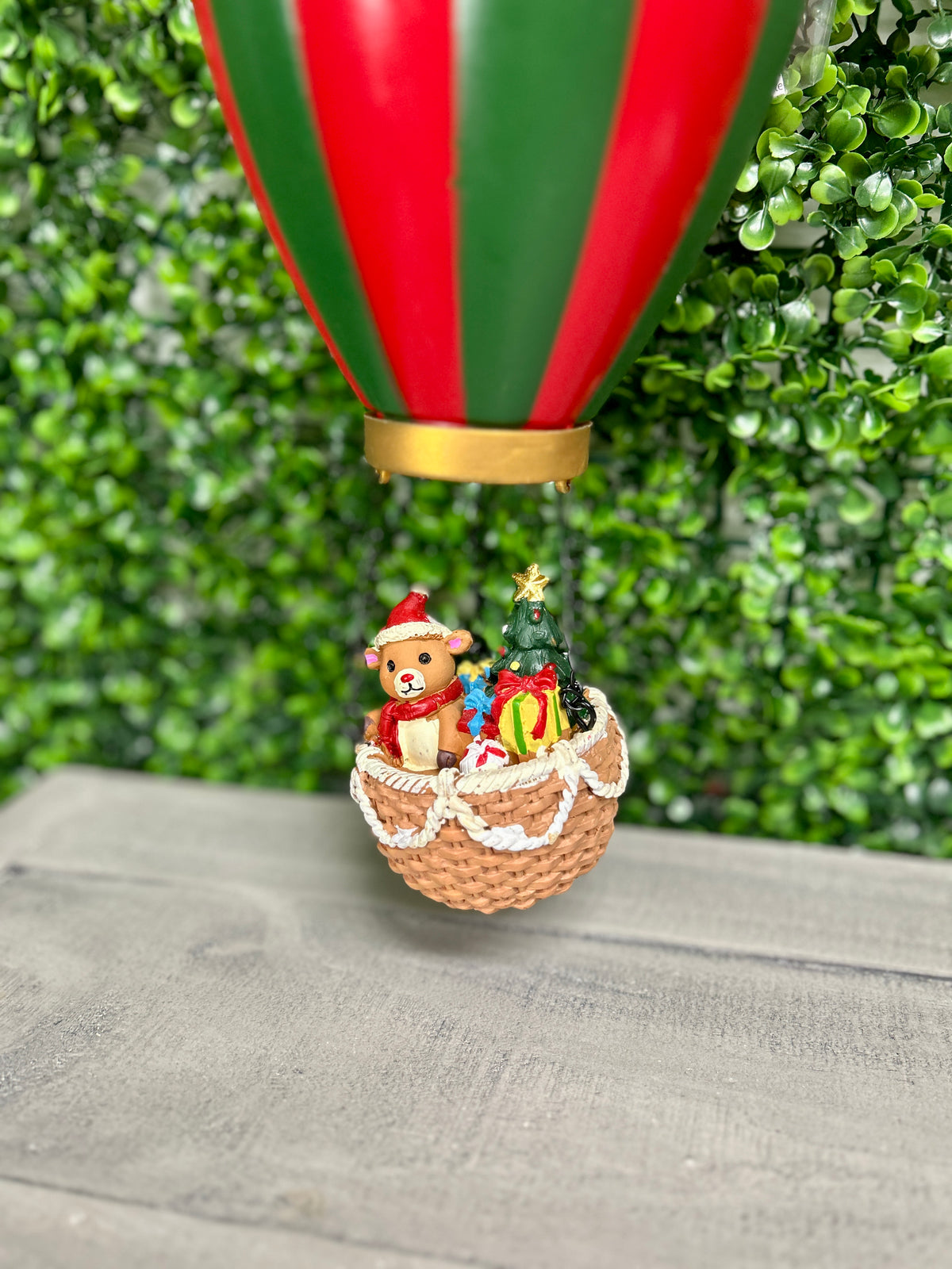 23.2 Inch FireGlow Lighted Holiday Hanging Hot Air Balloon With Timer Three Styles